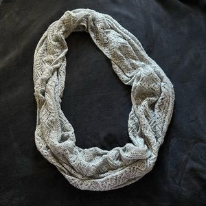 grey knitted infinity scarf